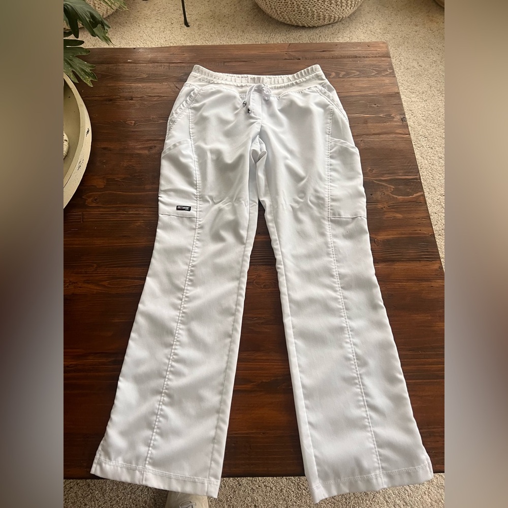 Grey's Anatomy White Scrub Wide Leg Pants